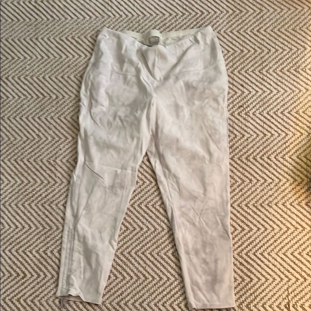 Stylish White High-Waisted leggings Zenergy by Chicos size 2